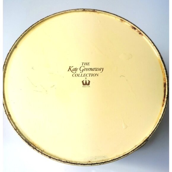 VINTAGE Kate Greenaway Collection Tin Pail Moisture Control Lid U.K. Patent - Picture 9 of 10